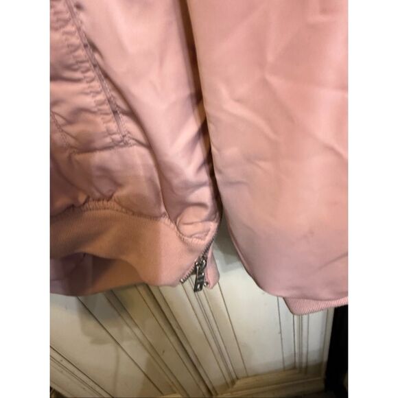 ZARA Girls Full Zip Ruched Long Sleeve Bomber Jacket Pink Size 11-12 - Picture 3 of 8